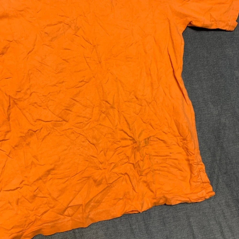 Polo Ralph Lauren T Shirt Mens S Orange Embroidered Logo Chest Pocket Short